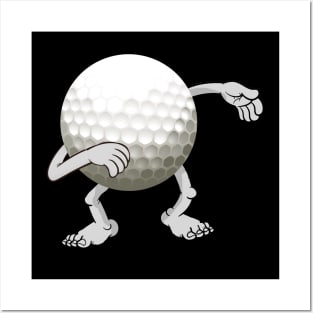 Funny dabbing golf ball Posters and Art